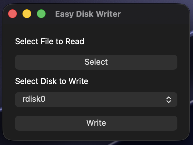 Easy Disk Writer use case